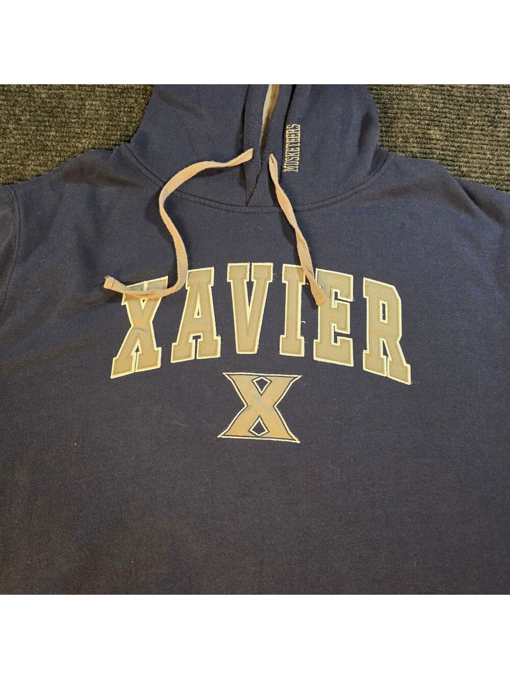 Stadium Athletics Xavier Navy Blue Hoodie Sweatshirt XXL